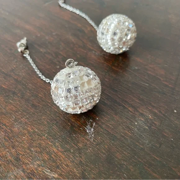Disco Ball Earrings - Picture 2 of 4